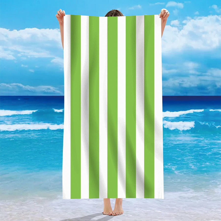 Striped Pattern Microfiber Beach Towel