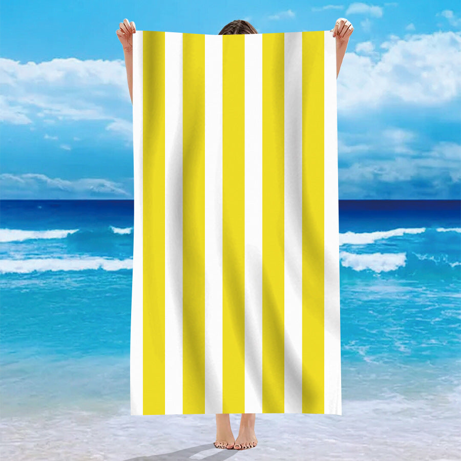 Striped Pattern Microfiber Beach Towel